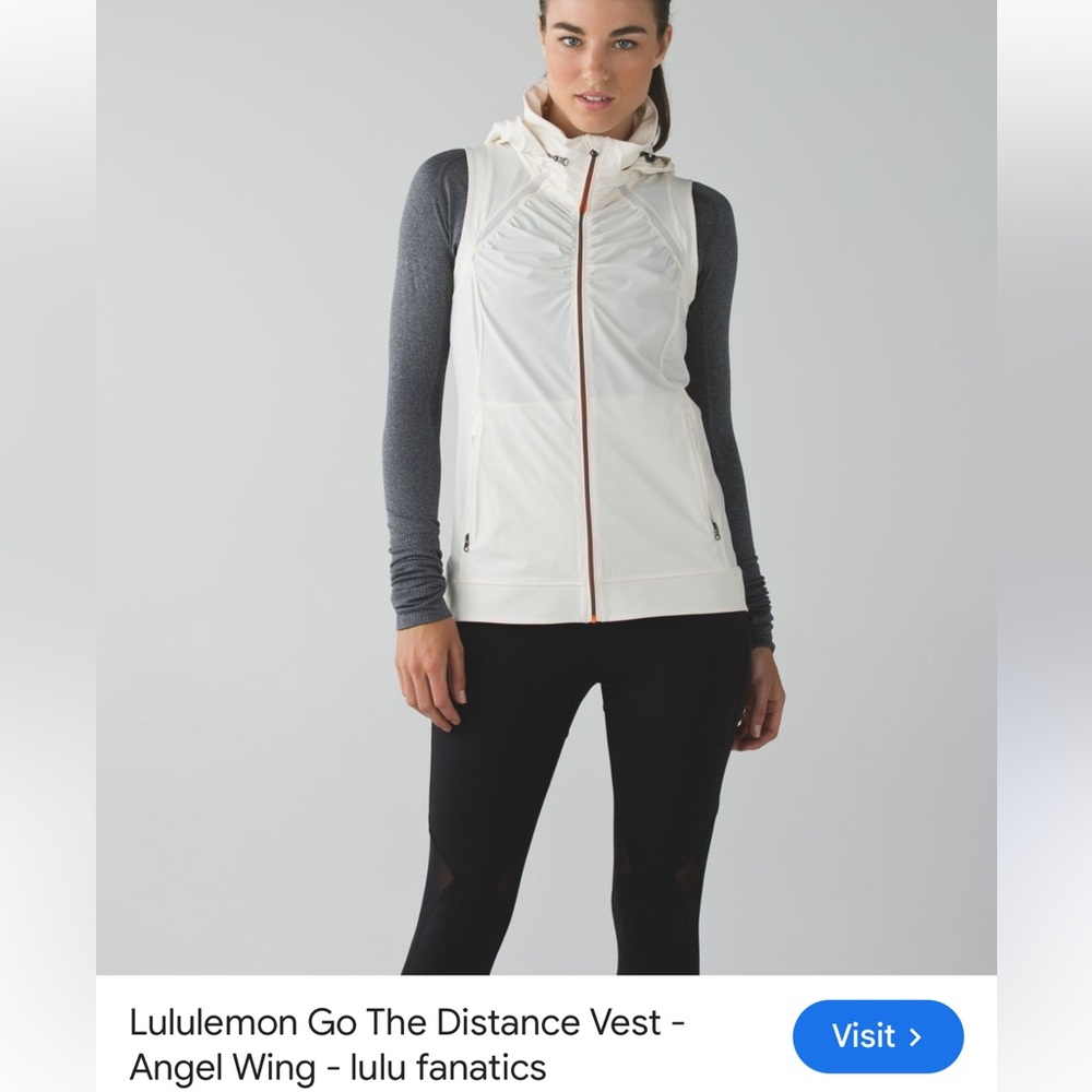 Lululemon Athletica White and Gray Jacket